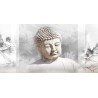 Cuadros Modernos-Cuadro Buda tonos grises y cremas